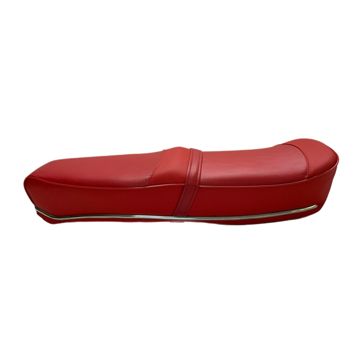 Lambretta Series 1 2 3 Li GP SX TV Pegasus Seat - Red with Stainless Steel Trim