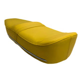 Lambretta Series 1 2 3 Li GP SX TV Pegasus Style Seat - Yellow with Stainless Steel Trim