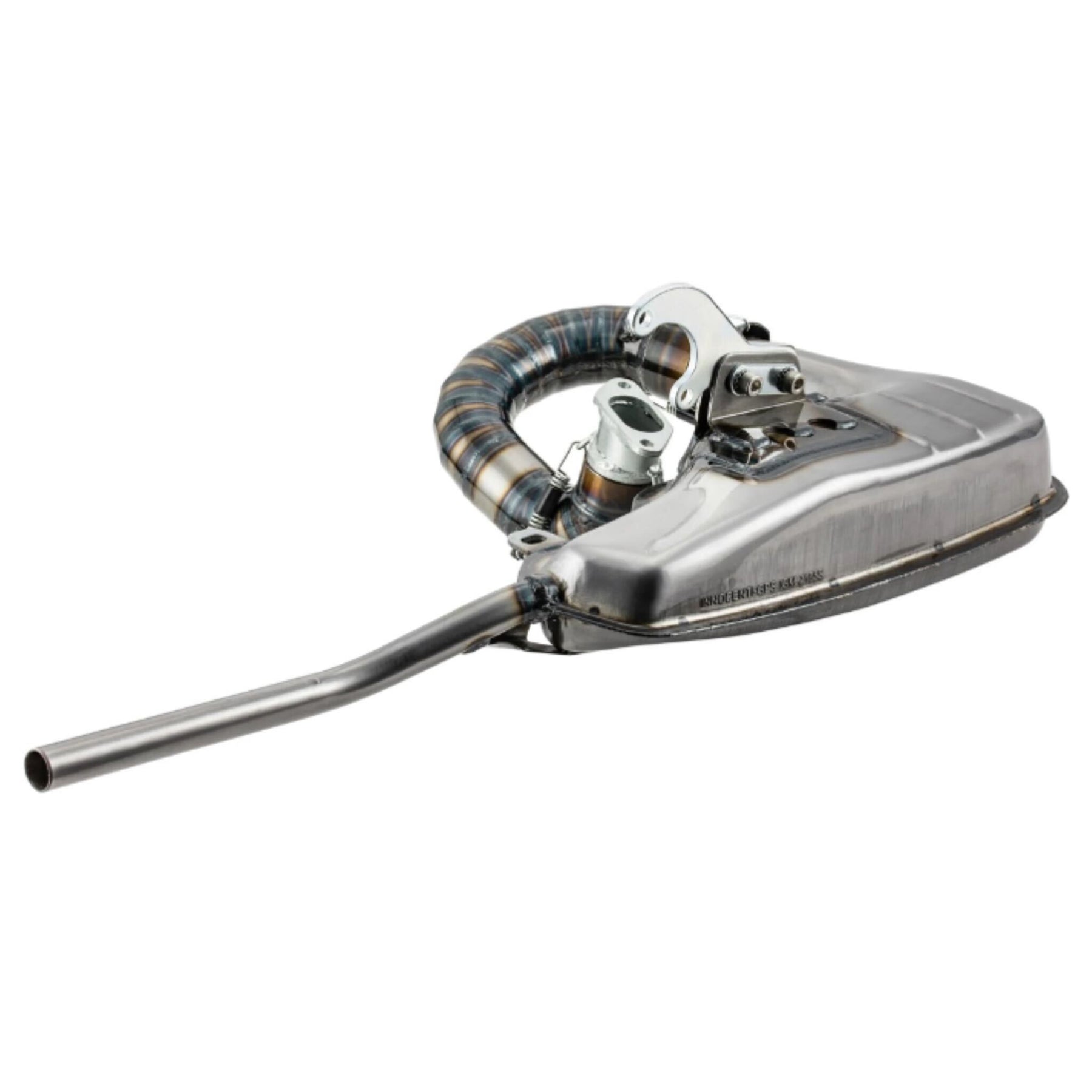 Lambretta Series 1 2 3 Li GP SX TV SIP Clubsport Clubman Racing Exhaust - Bare Metal
