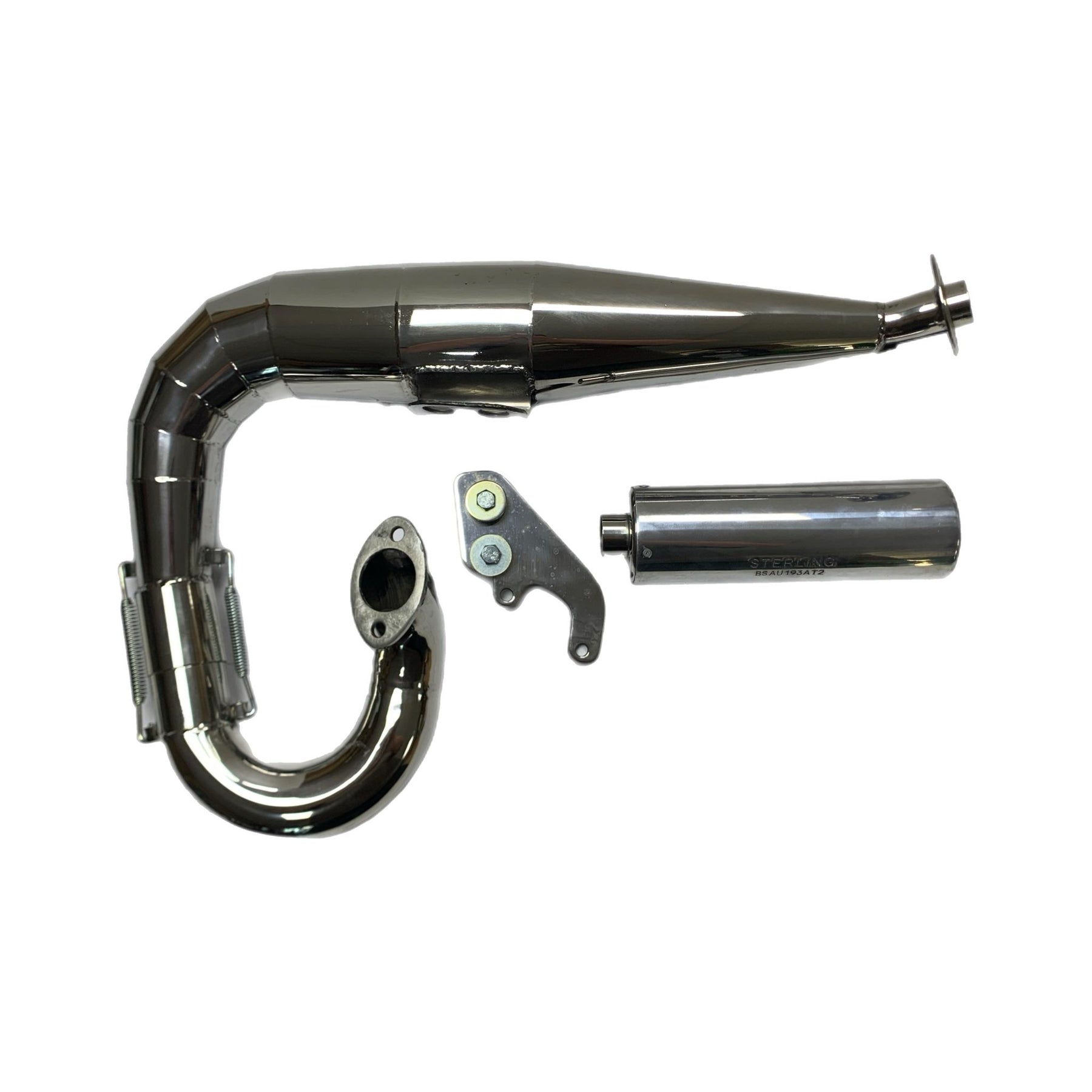Lambretta Series 1 2 3 TS1 Imola Monza Sterling Performance Exhaust - Stainless Steel
