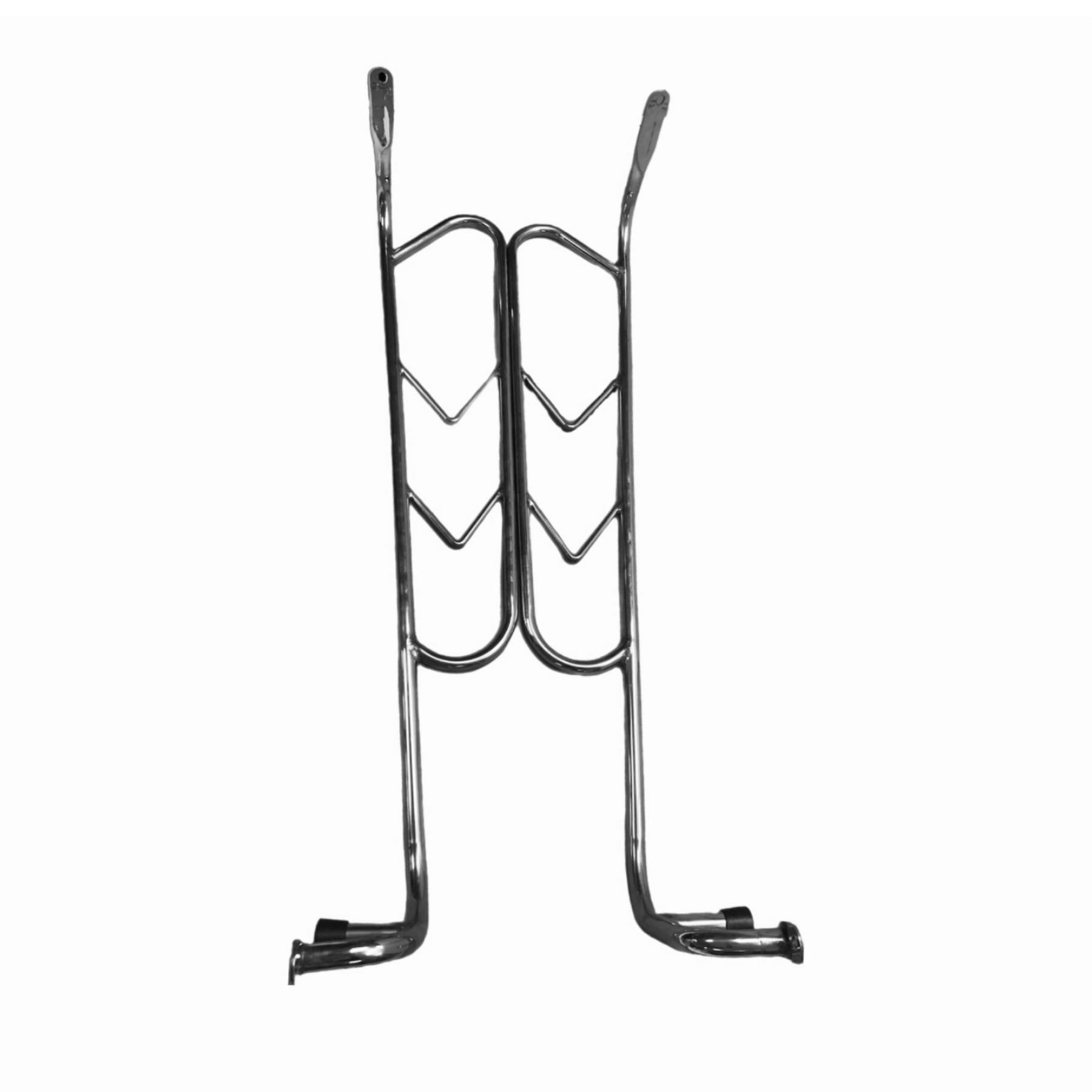 Lambretta Series 1 2 Li TV Rear Crash Bars Florida Style Fish Tail - Polished Stainless Steel