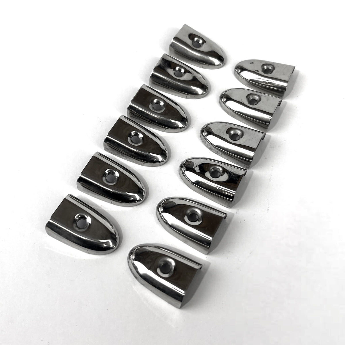Lambretta Series 1 Li 150 LD 125 Floor Runner End Caps - Stainless Steel