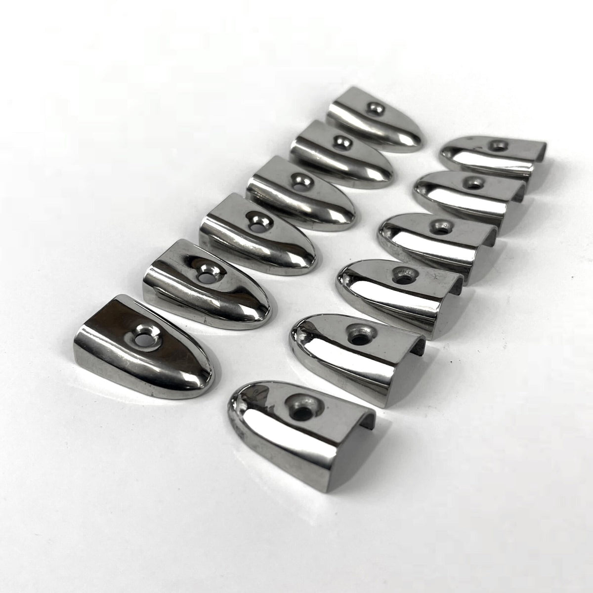 Lambretta Series 1 Li 150 LD 125 Floor Runner End Caps - Stainless Steel