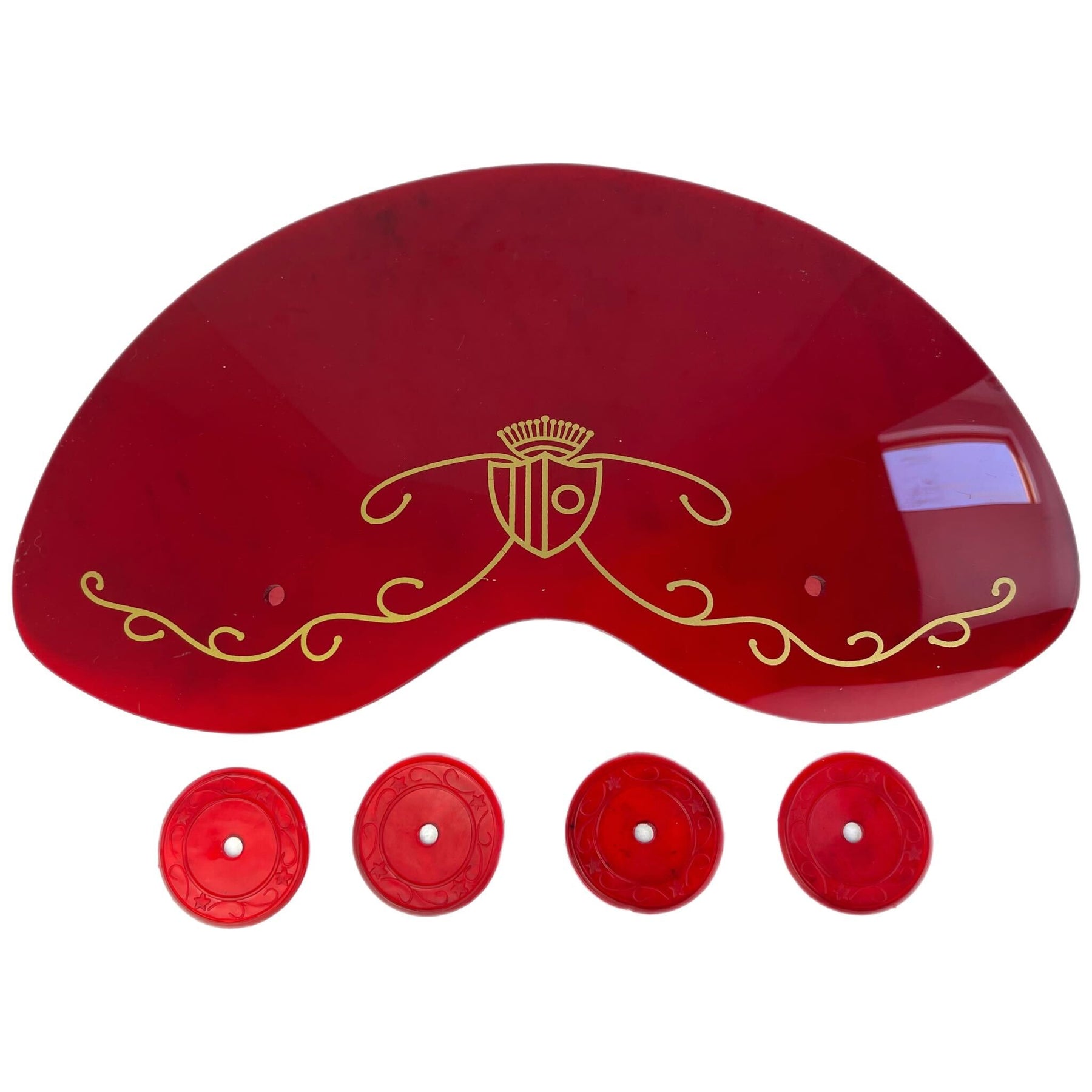 Lambretta Series 2 Li TV Ulma Flyscreen And Fixing Kit - Red