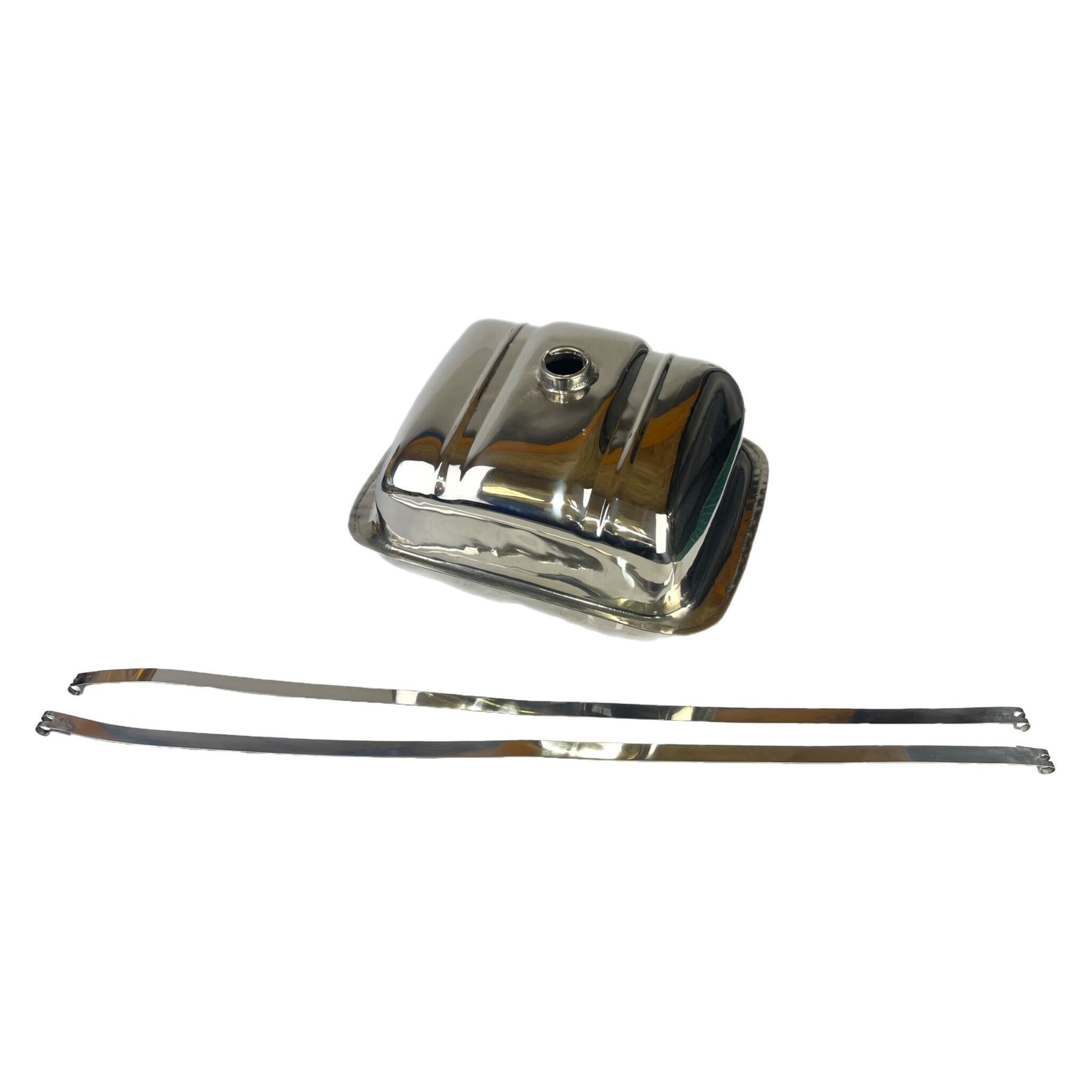Lambretta Series 2 3 Li GP SX TV 13 Litre Long Range Petrol Tank - Polished Stainless Steel