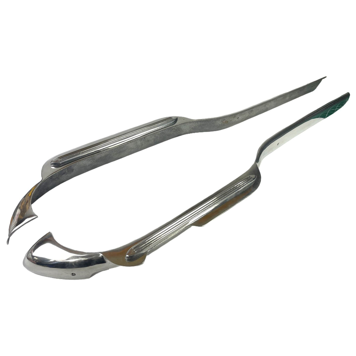 Lambretta Series 2 Li TV Floor Board Side Protectors Extension - Polished Alloy