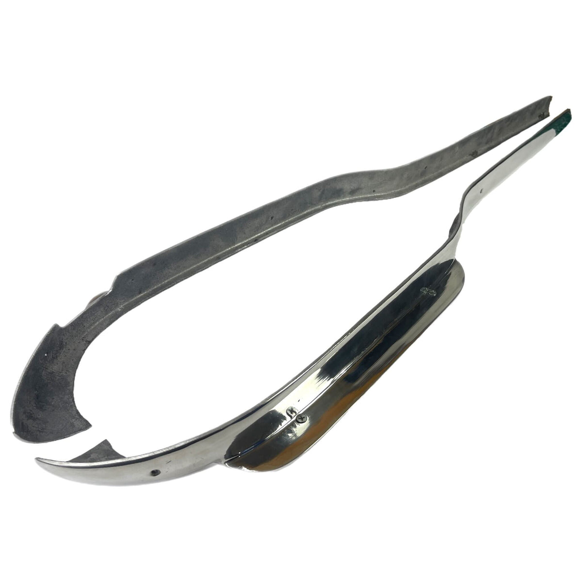 Lambretta Series 2 Li TV Floor Board Side Protectors Extension - Polished Alloy