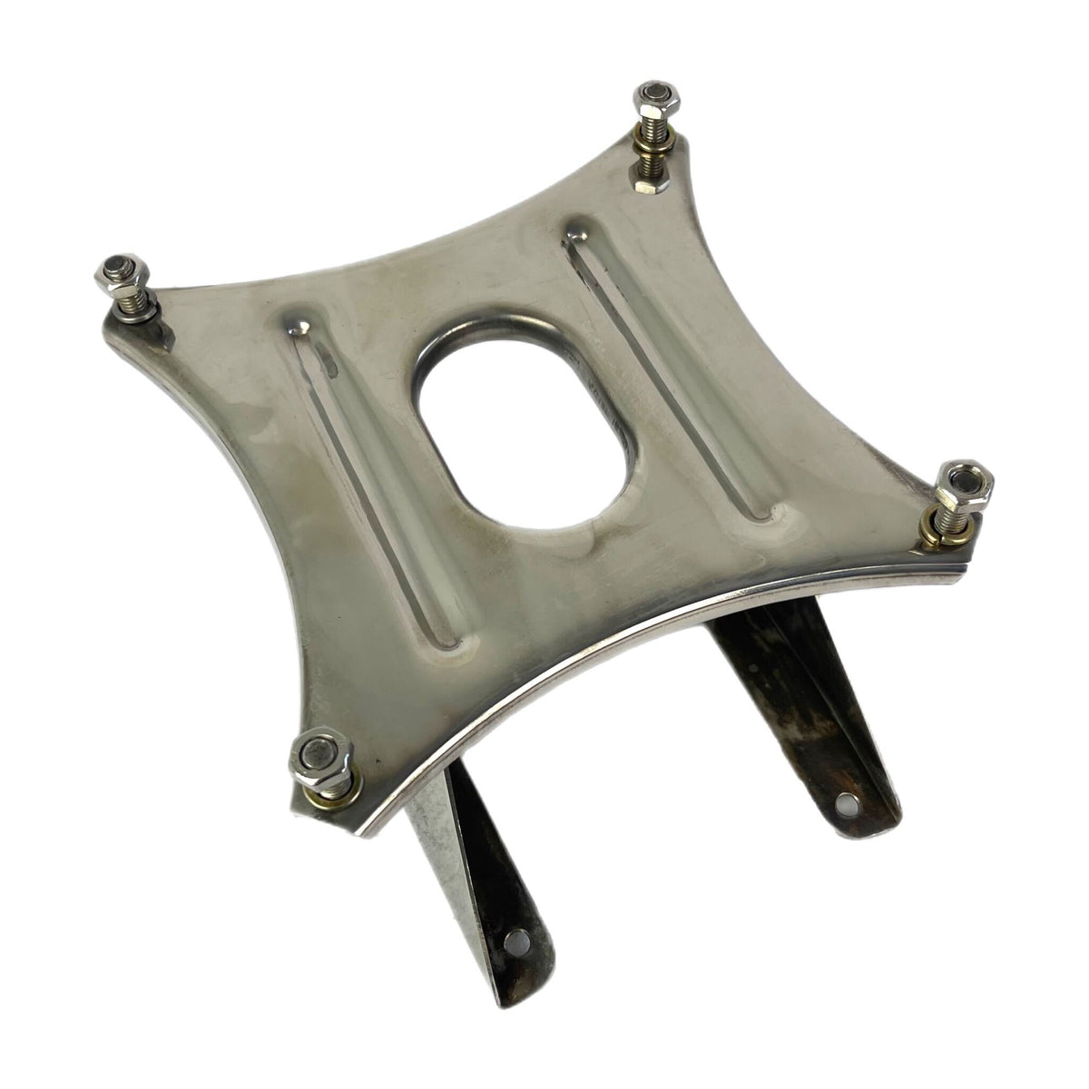 Lambretta Series 2 Li TV Rear Spare Wheel Holder - Stainless Steel