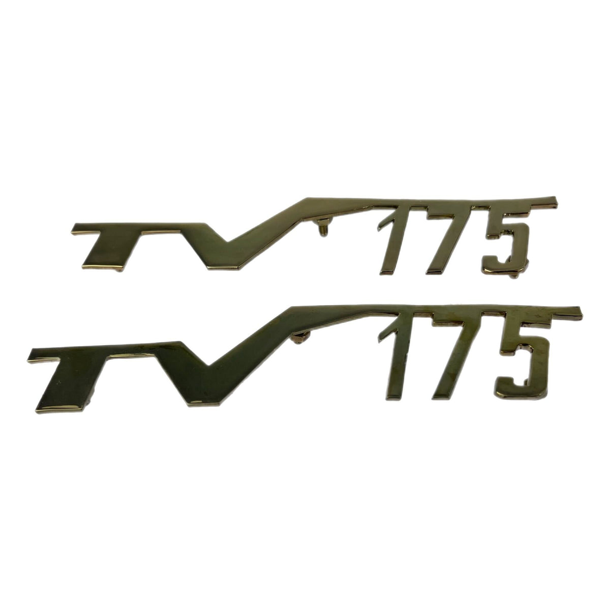 Lambretta Series 2 TV 175 Side Panel Badge Pair - Gold Chrome