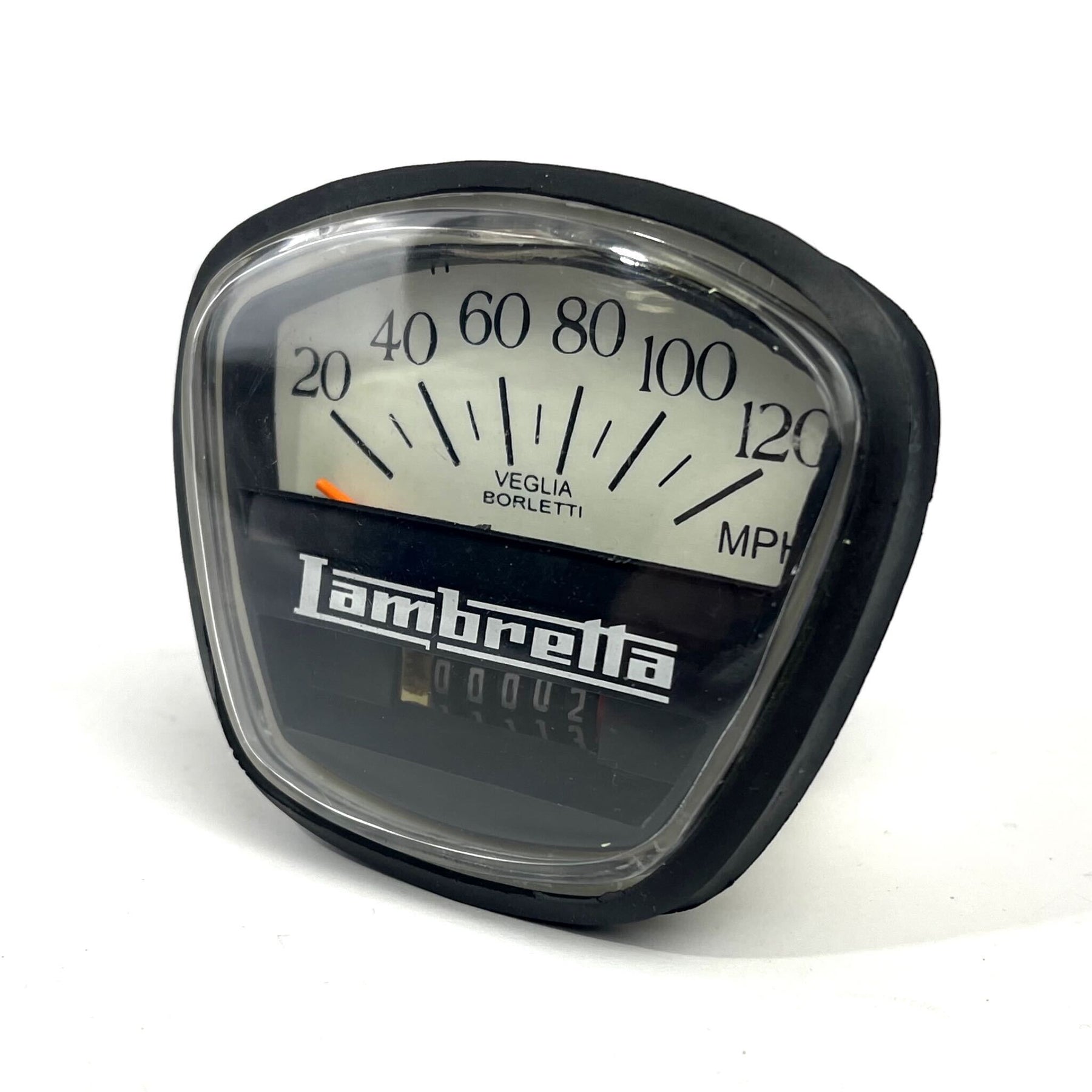 Lambretta Series 3 GP Li SX TV 120 mph Black Speedometer - Italian Fitment