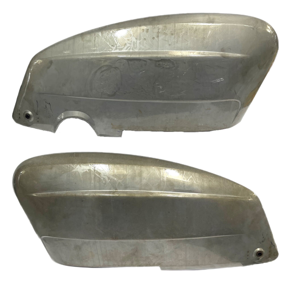 Lambretta Series 3 Li 125 150 Side Panels With Handle Holes - Bare Metal