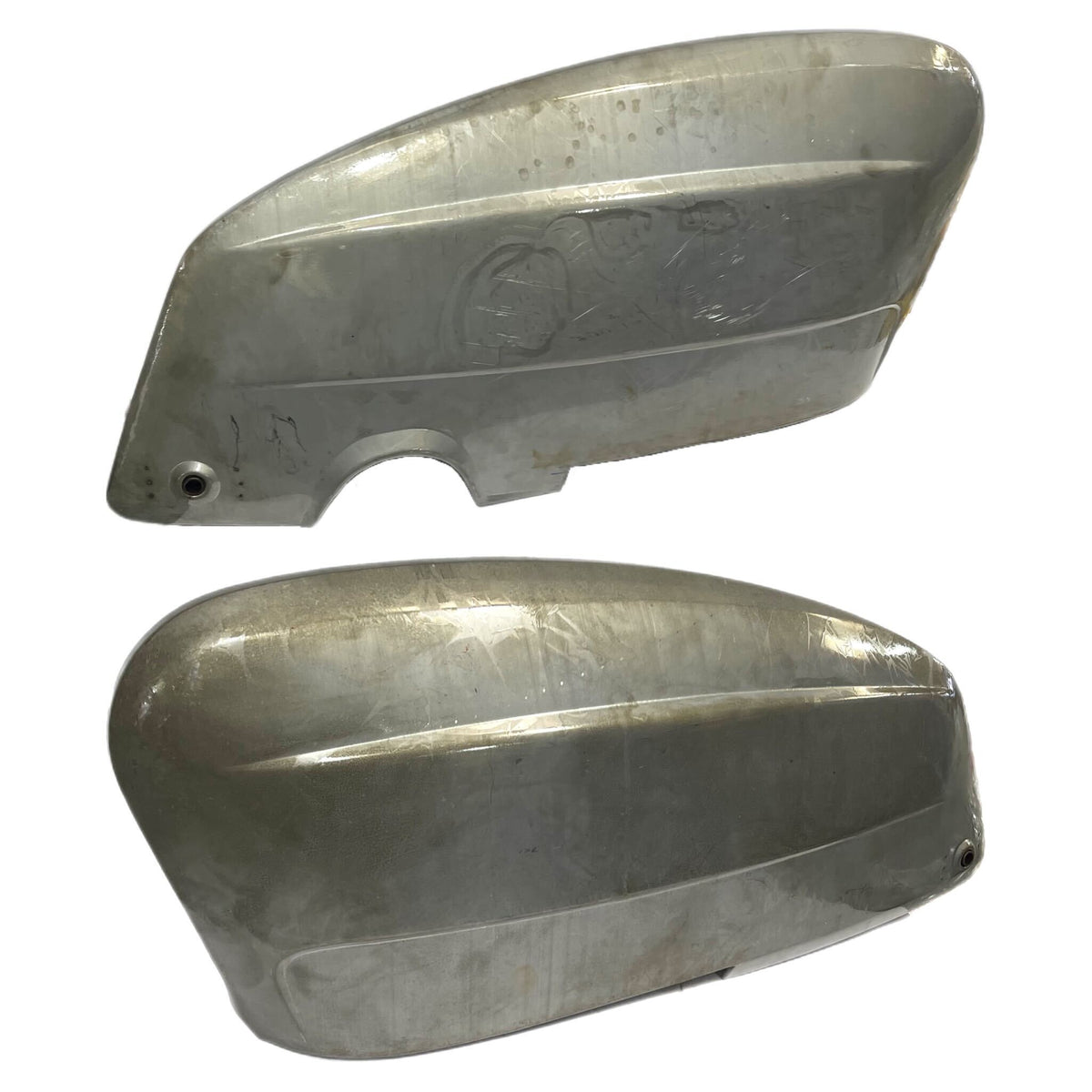 Lambretta Series 3 Li 125 150 Side Panels With Handle Holes - Bare Metal