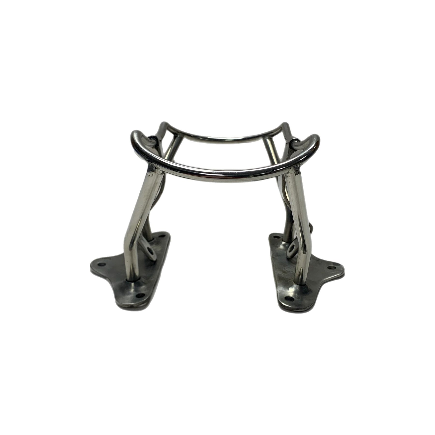 Lambretta Series 3 Li GP SX TV Inside Leg Shield 'Inline' Spare Wheel Carrier - Stainless Steel