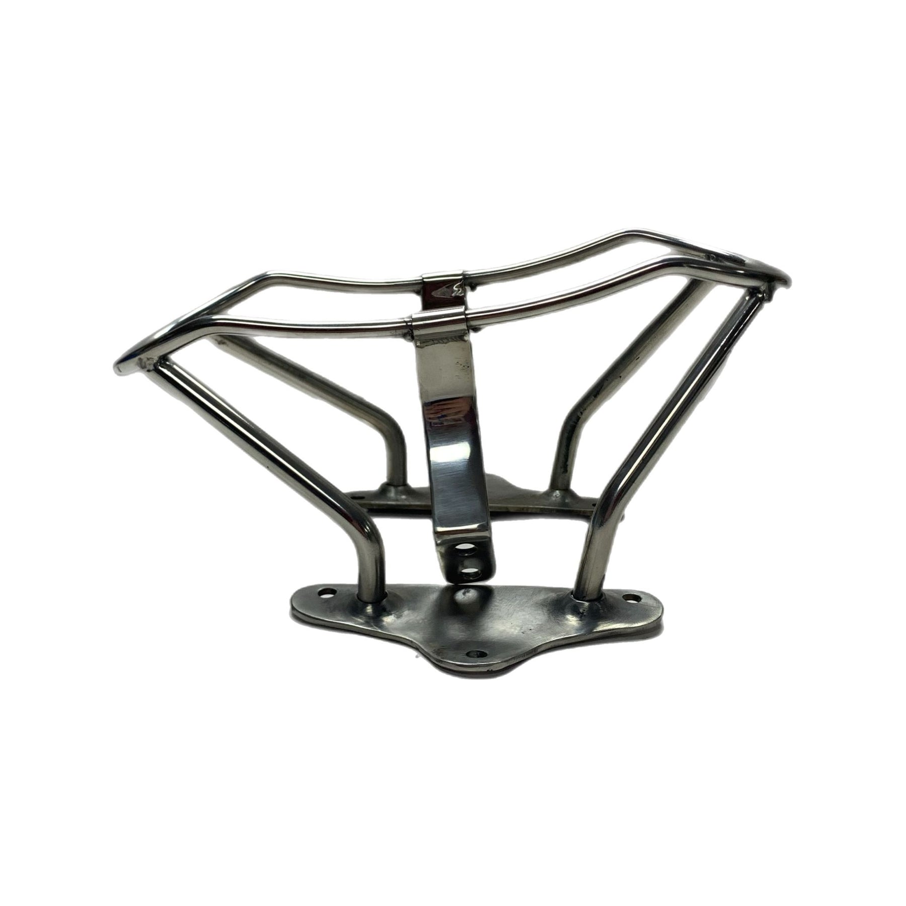 Lambretta Series 3 Li GP SX TV Inside Leg Shield 'Inline' Spare Wheel Carrier - Stainless Steel