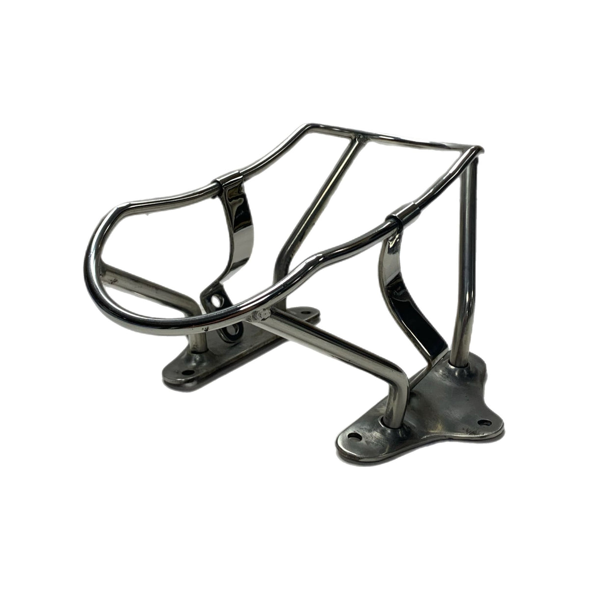 Lambretta Series 3 Li GP SX TV Inside Leg Shield 'Inline' Spare Wheel Carrier - Stainless Steel