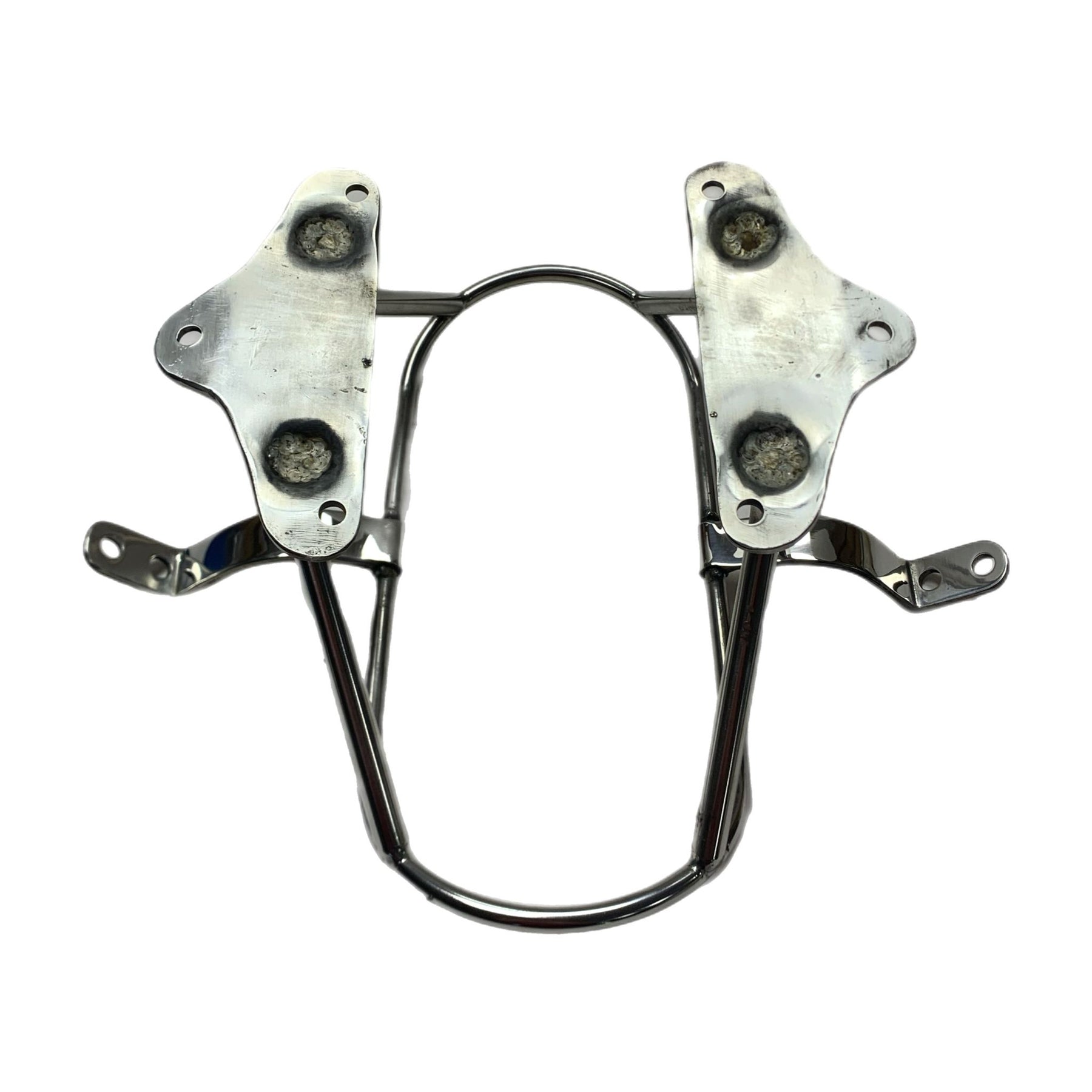 Lambretta Series 3 Li GP SX TV Inside Leg Shield 'Inline' Spare Wheel Carrier - Stainless Steel