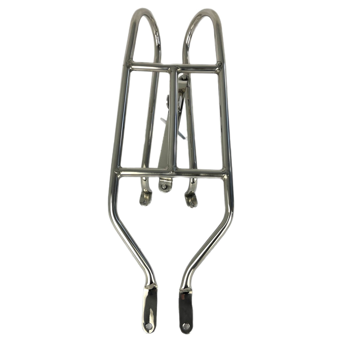 Lambretta Series 3 Li GP TV SX Horizontal Narrow Spare Wheel Carrier - Polished Stainless Steel