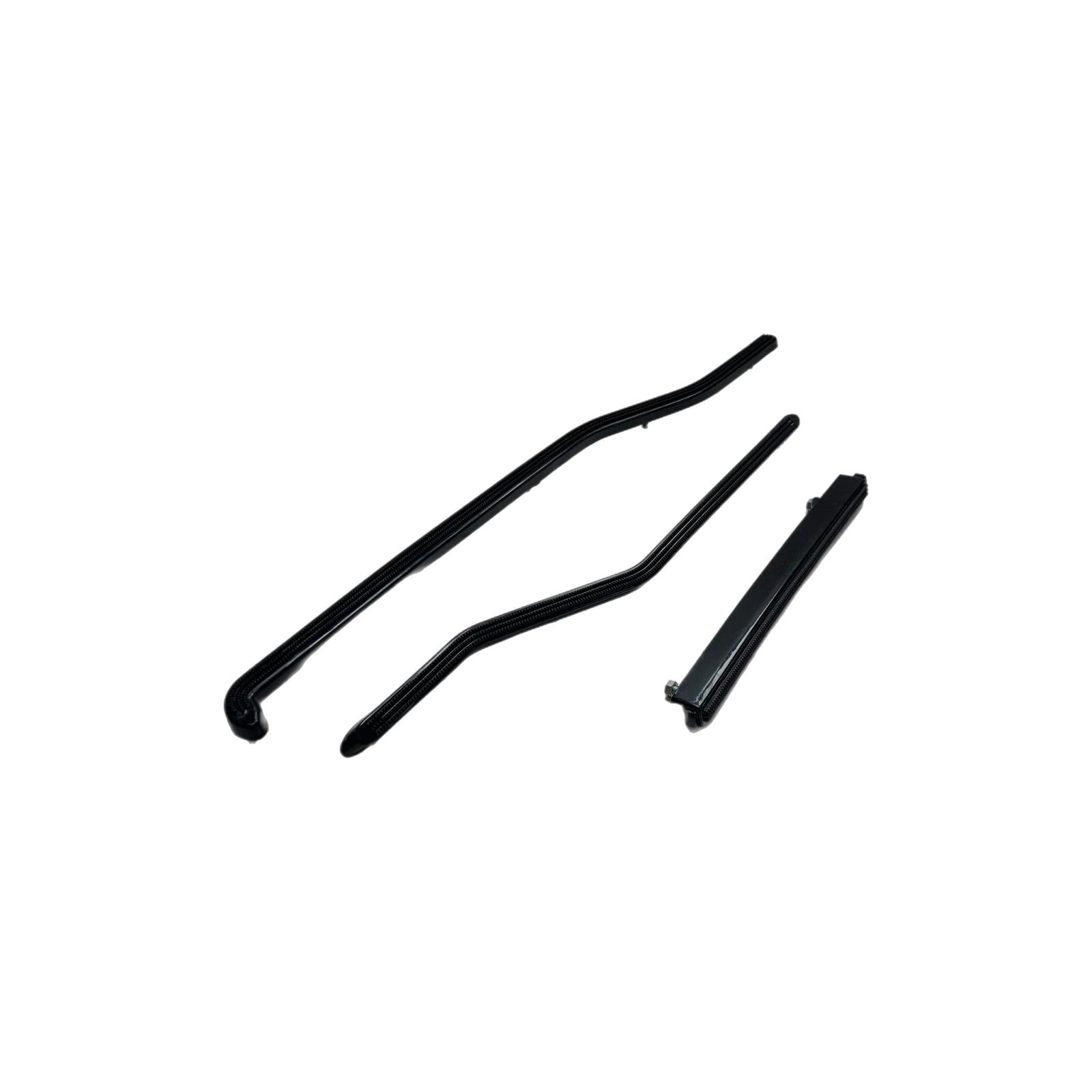 Lambretta Series 3 Li SX Floor Runner Plastics - Front And Rear - Black