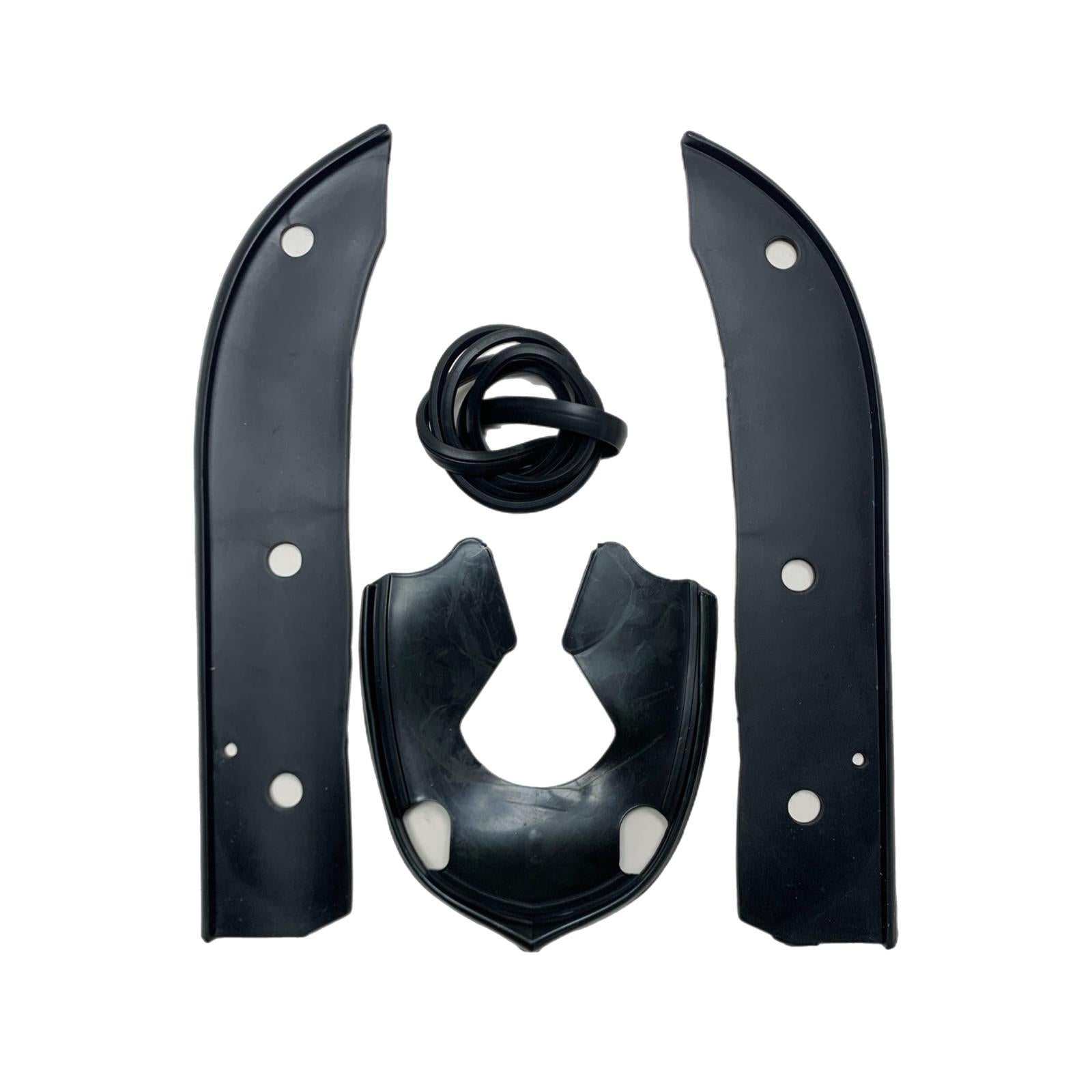Lambretta Series 3 Li Serveta Horncover & Front Mudguard Rubber Kit - Black