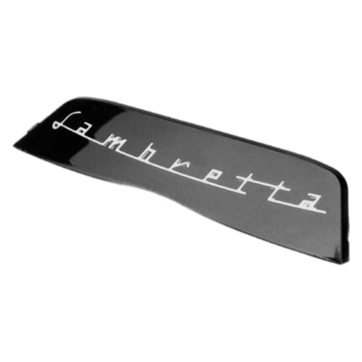 Lambretta Series 3 Li Serveta Scooterlinea Rear Frame Badge - Silver On Black