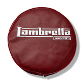 Lambretta 10" Spare Wheel Cover - Oxblood Red with White Logo