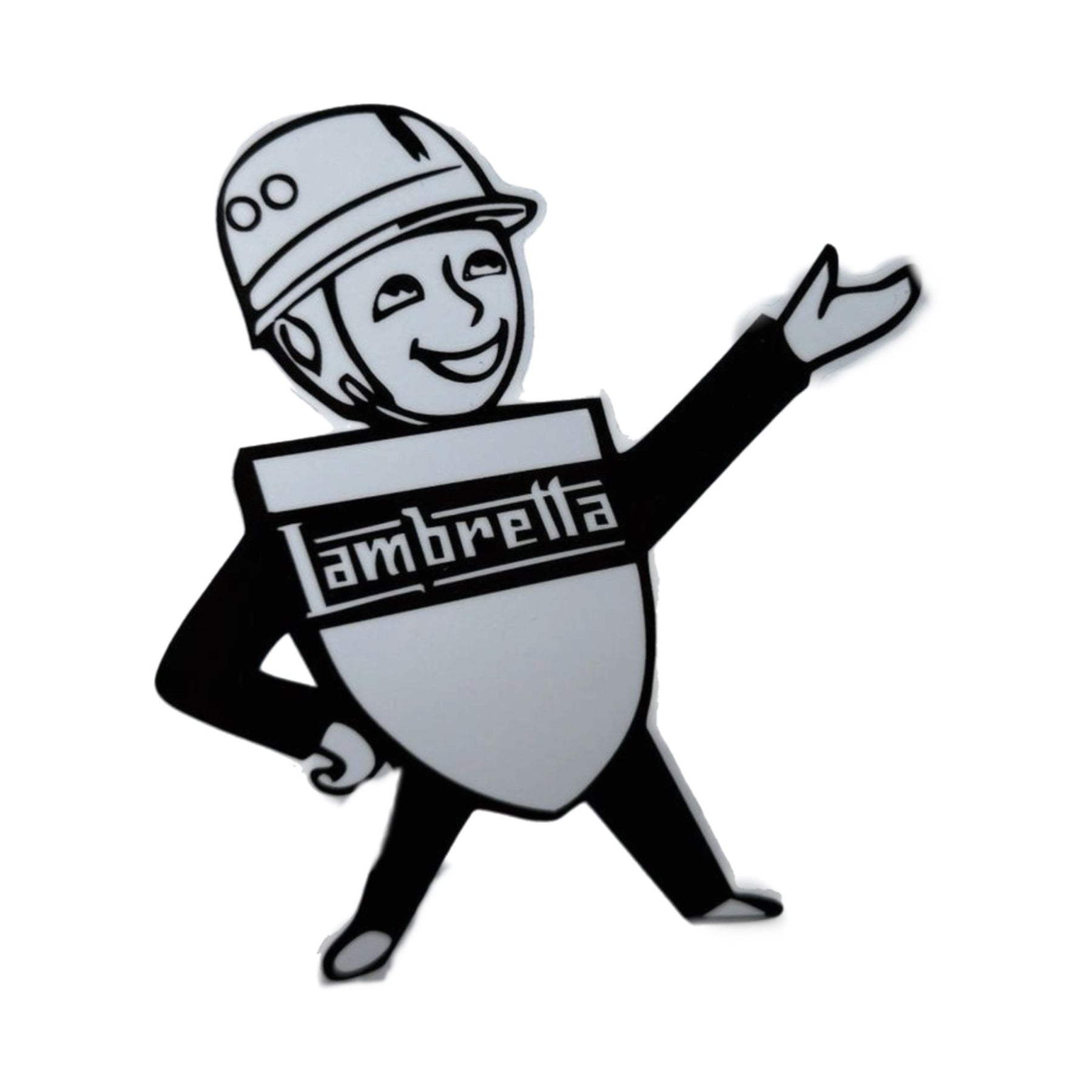 Lambretta Sticker Mr. Lambretta - Black
