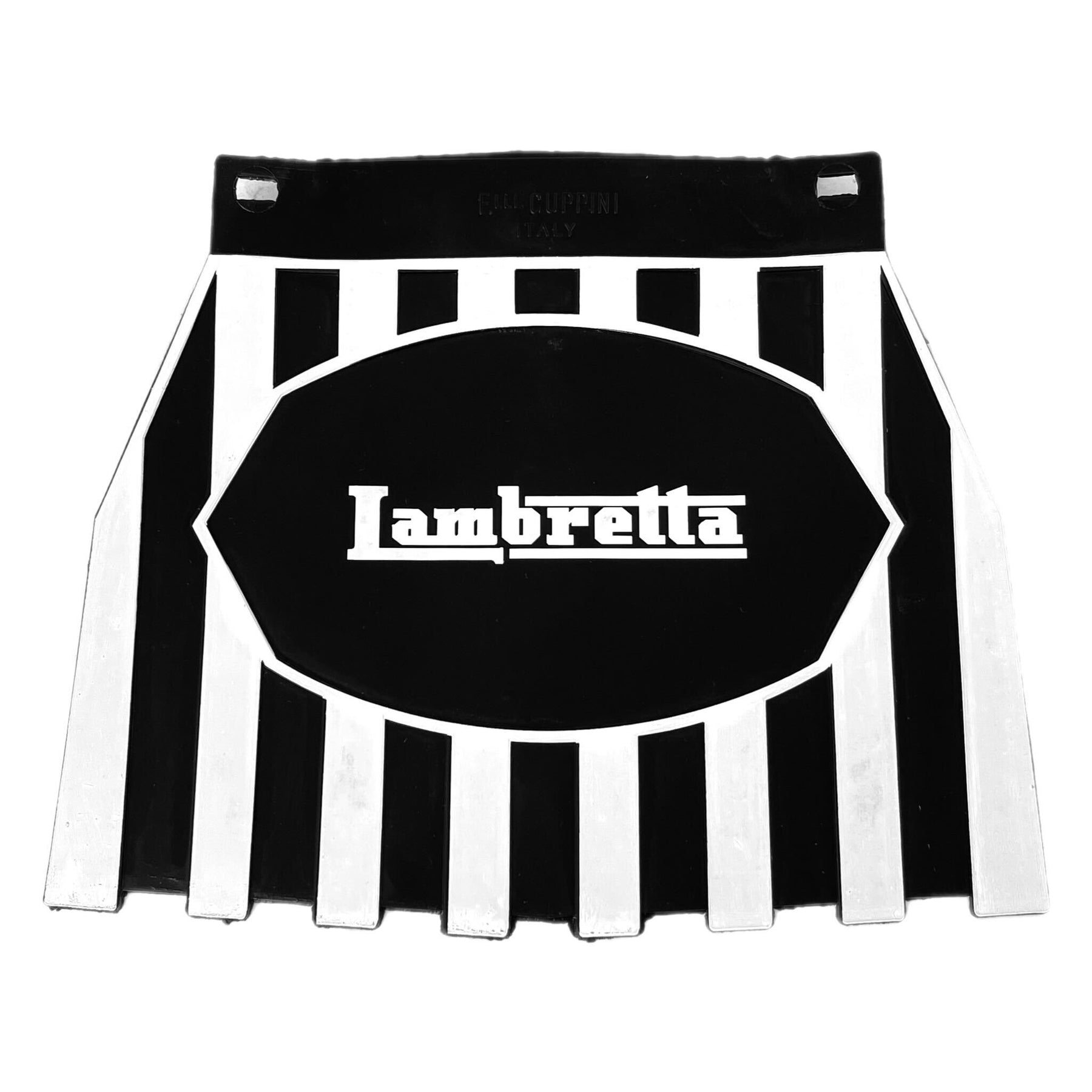 Lambretta Striped Mudflap - Black and White