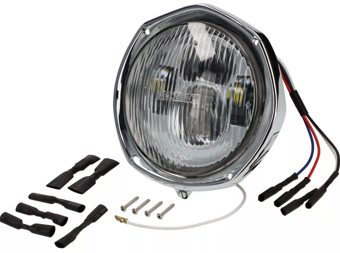 Lambretta Series 3 Li Special SX TV Complete LED Headlight Unit AC/DC - Casa Performance