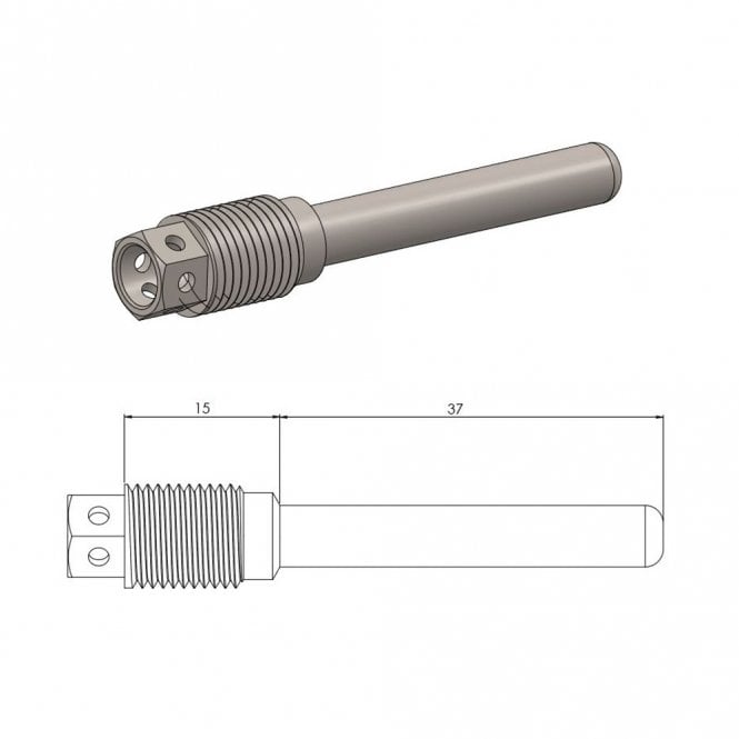 Moto-Master Honda/BETA/Kawasaki/Suzuki/Yamaha Race-drilled Front Brake Pad Pin - 213121