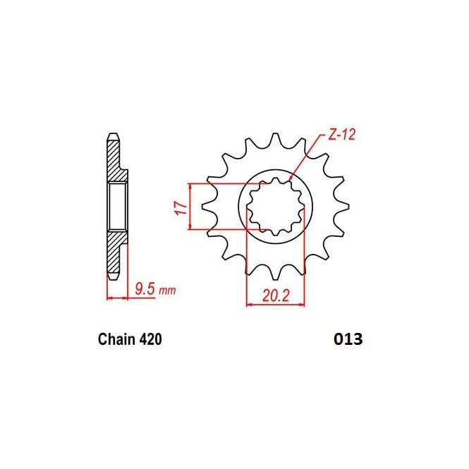 Moto-Master Husqvarna/KTM Steel Front Sprocket (420-13T)