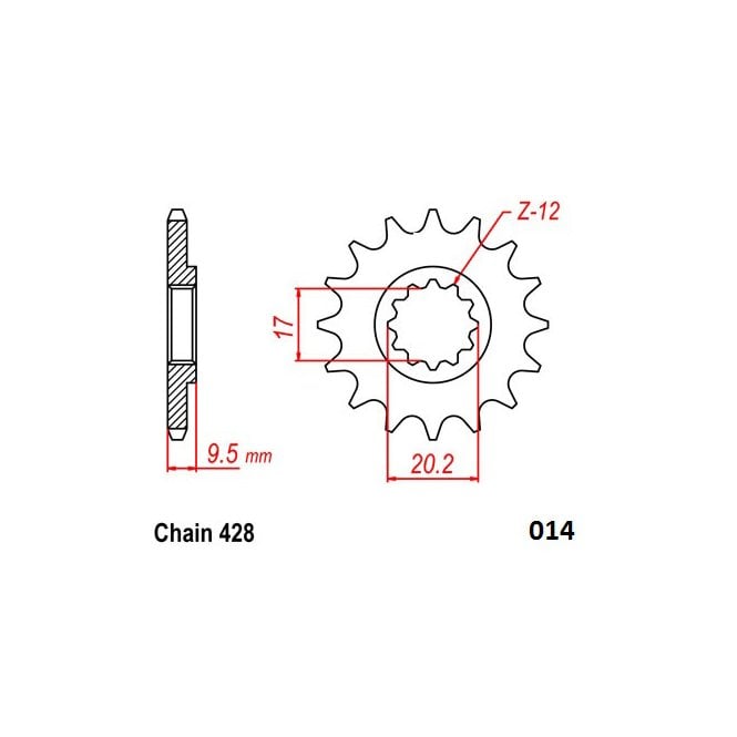 Moto-Master Husqvarna/KTM Steel Front Sprocket (428-13T)