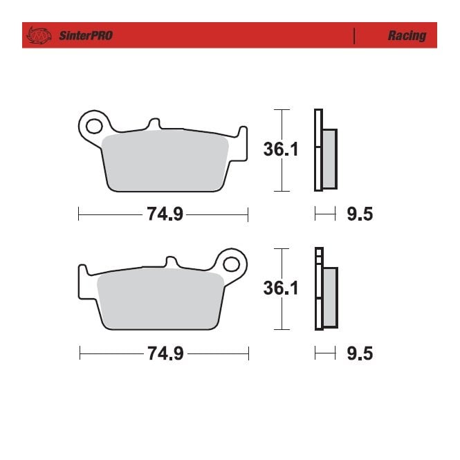 Moto-Master Racing SinterPRO Brake Pads - 91811