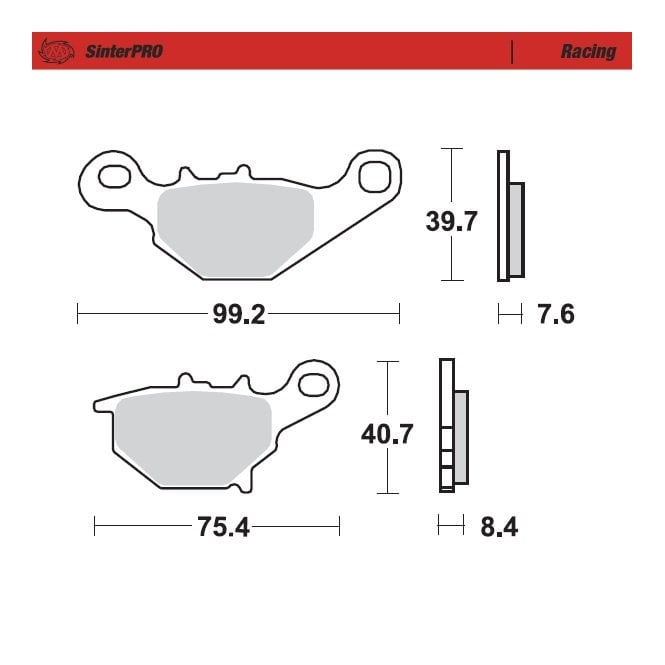 Moto-Master Racing SinterPRO Brake Pads - 94811