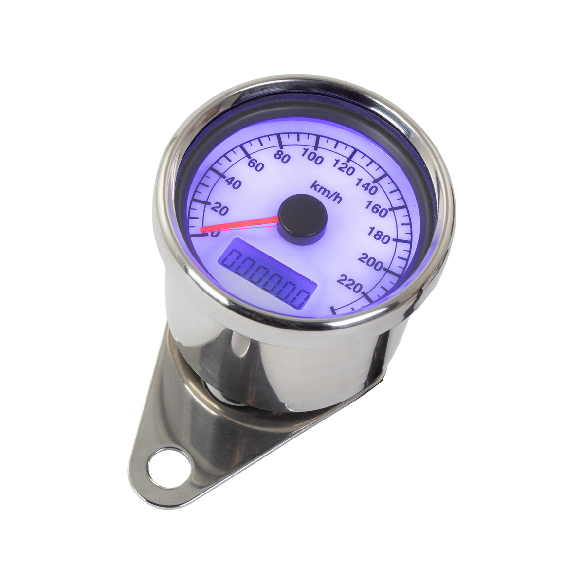LED Chrome KMH Speedo 240kmh 1:4 Ratio Motorcycle Speedometer