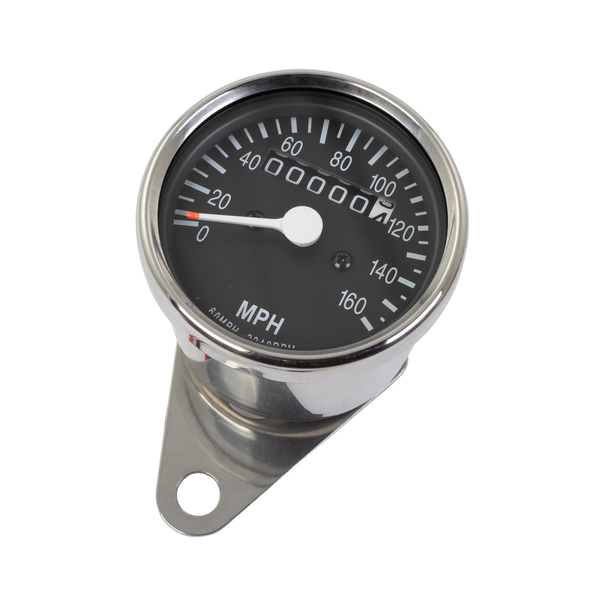 Chrome MPH Speedo 65mm 60mph:2240rpm Universal Motorcycle Custom - Beedspeed
