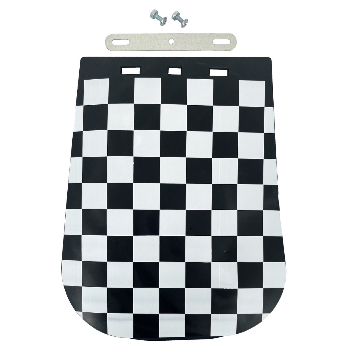 Bike It Chequered Mudflap With Fitting Kit Motorcycle Scooter Custom