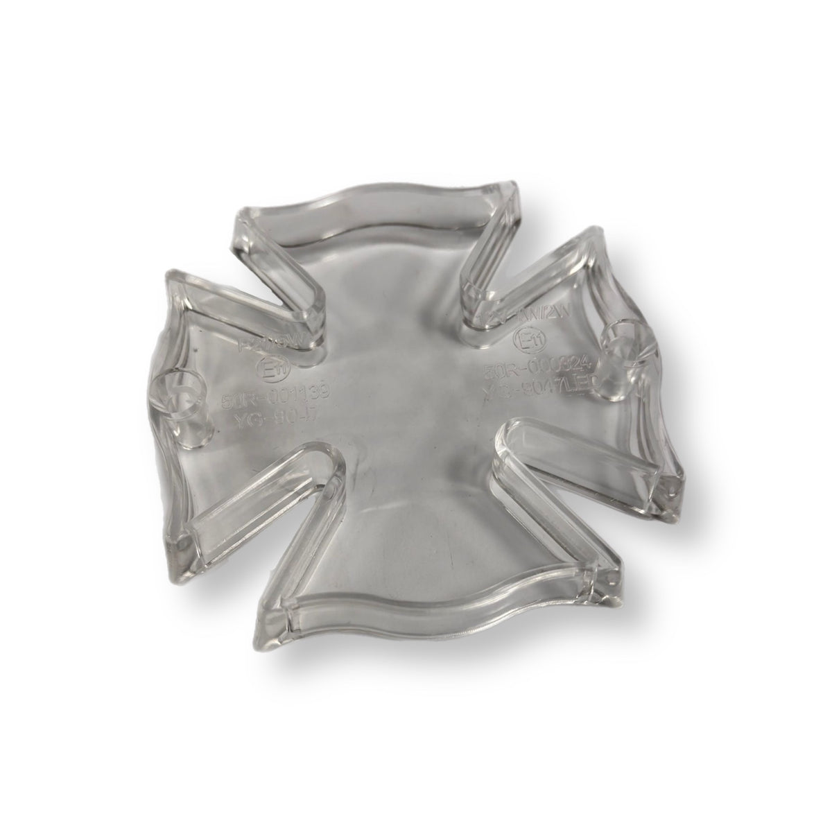 Maltese Cross Custom Clear Chrome Tail Light Unit Replacement Lens