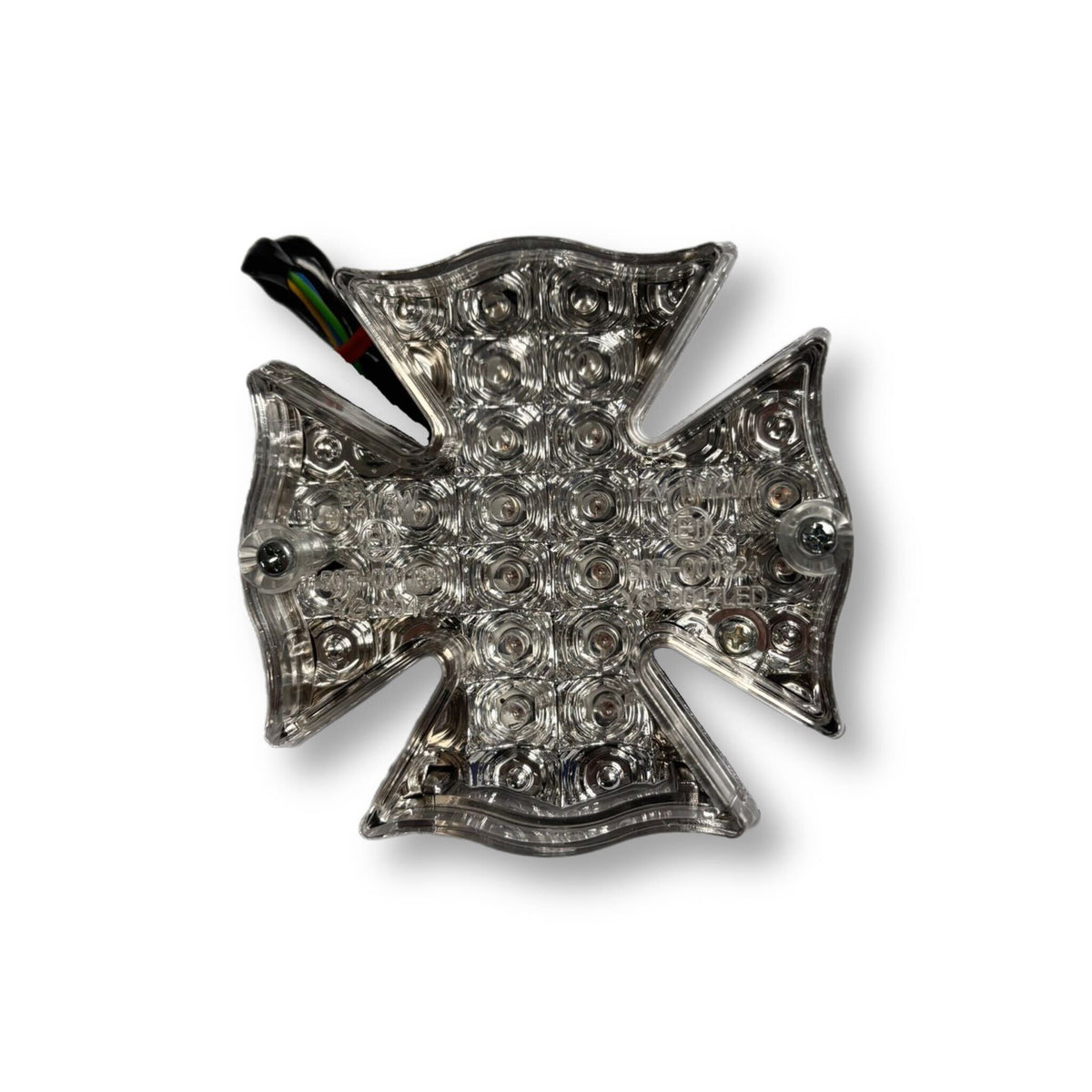 Maltese Cross Custom LED Chrome Stop Tail Light Unit