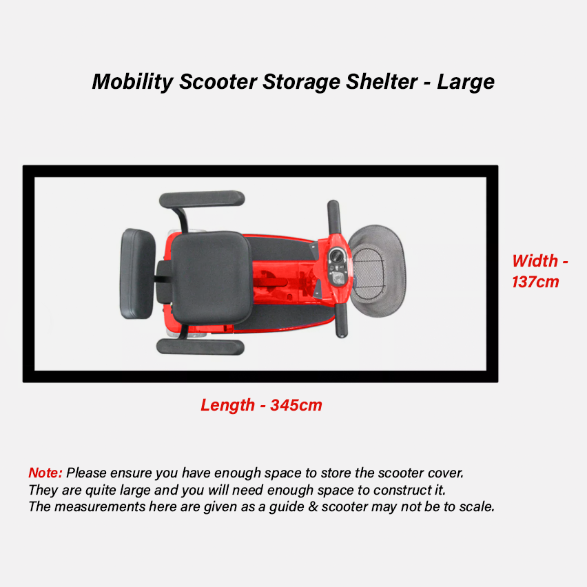 Armadillo Mobility Scooter Vespa Lambretta Scooter Motorcycle Garage Shelter - Small / Medium / Large