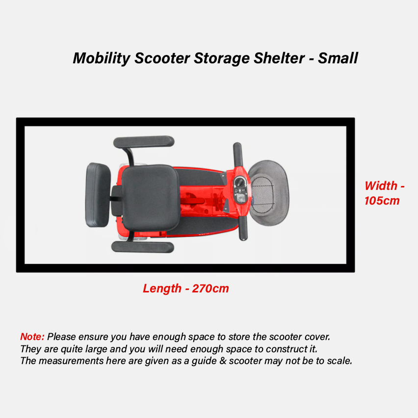 Armadillo Mobility Scooter Vespa Lambretta Scooter Motorcycle Garage Shelter - Small / Medium / Large