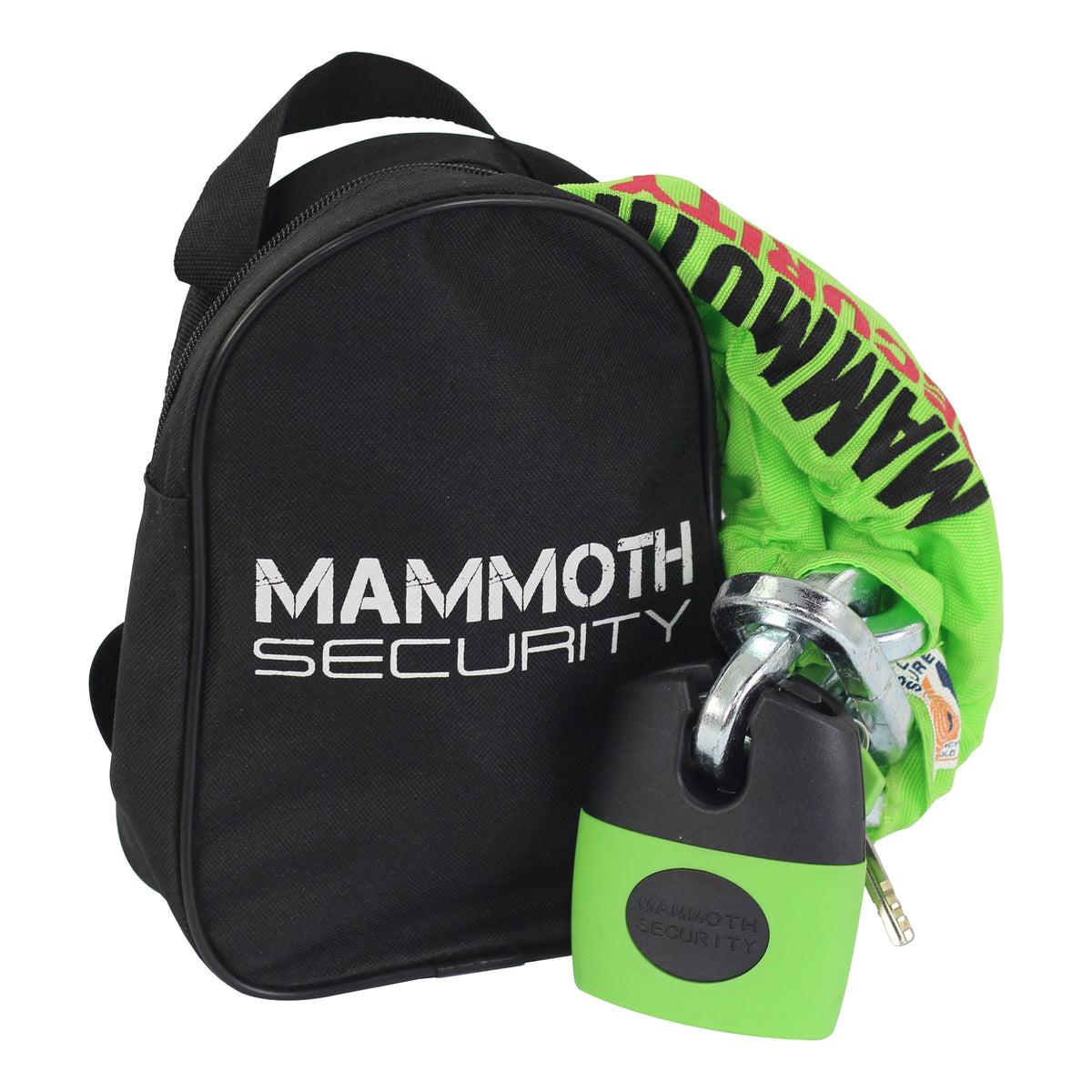 Mammoth Lock And Chain Motorcycle Storage Pouch / Pillion Seat Bag