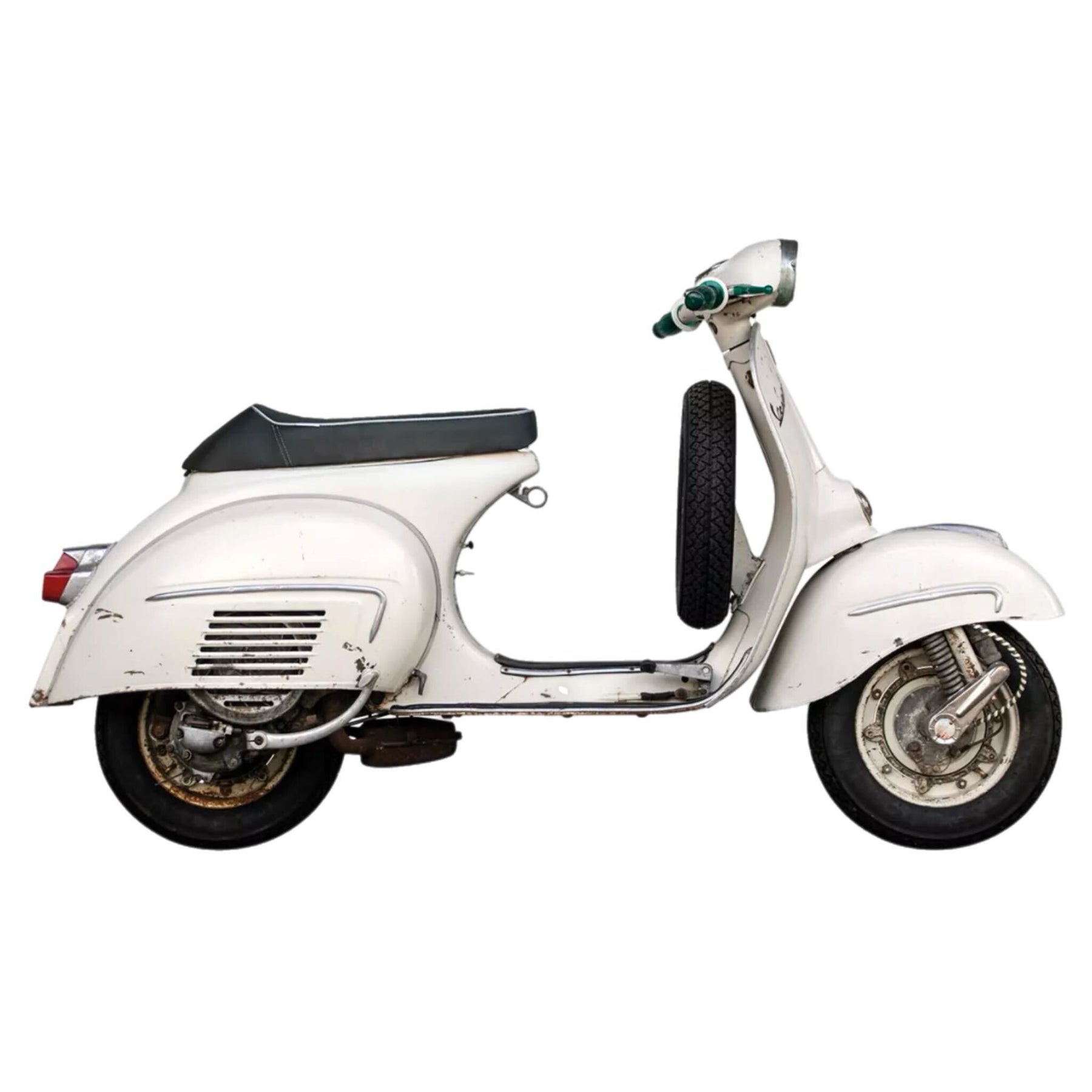 Vespa PX Super Sprint VBA/VBB GT/R 125-200cc NISA Sella Sport Racing Seat - Black / Grey Piping