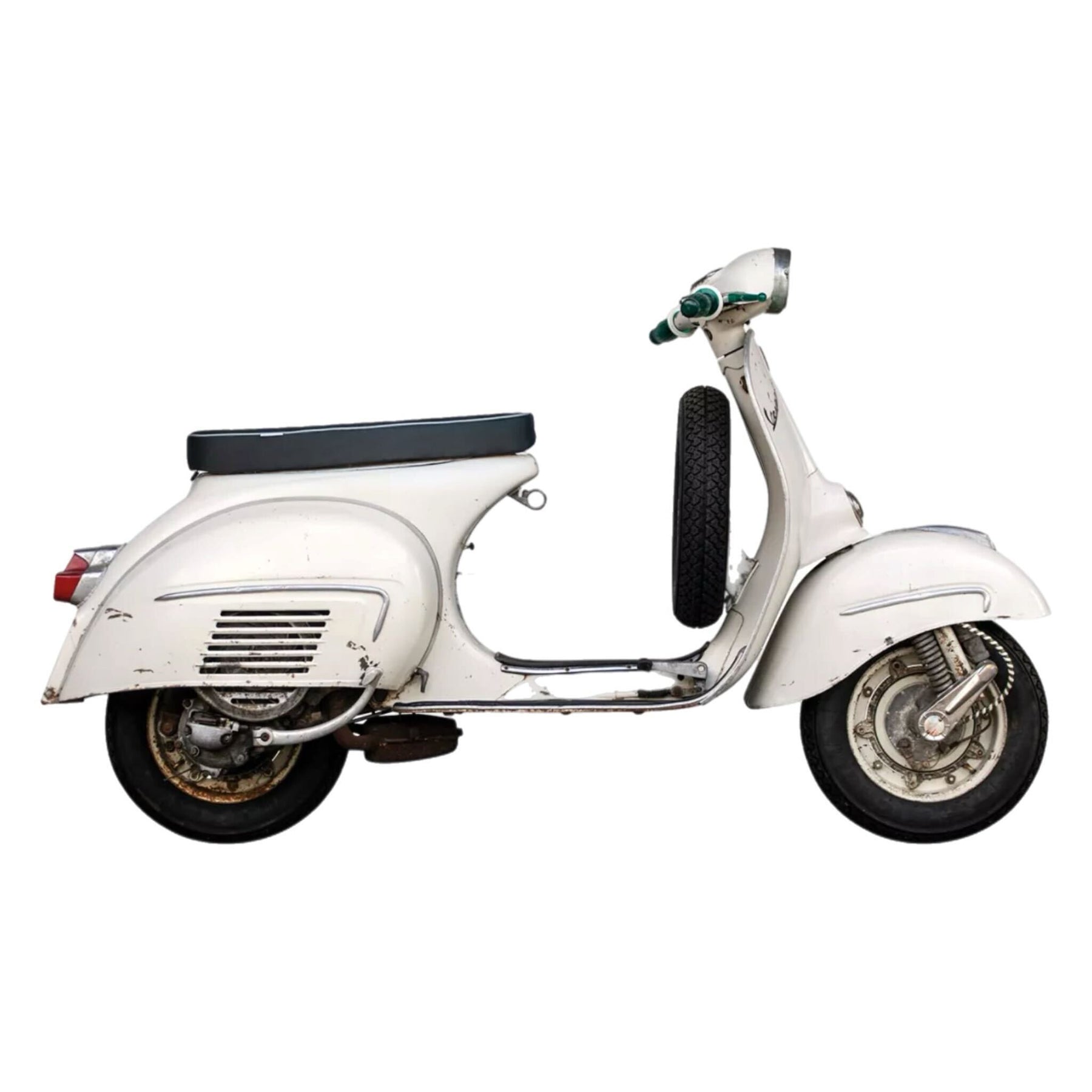Vespa PX Super Sprint VBA/VBB GT/R 125-200cc NISA Sella Sport Touring Seat - Black / Grey Piping