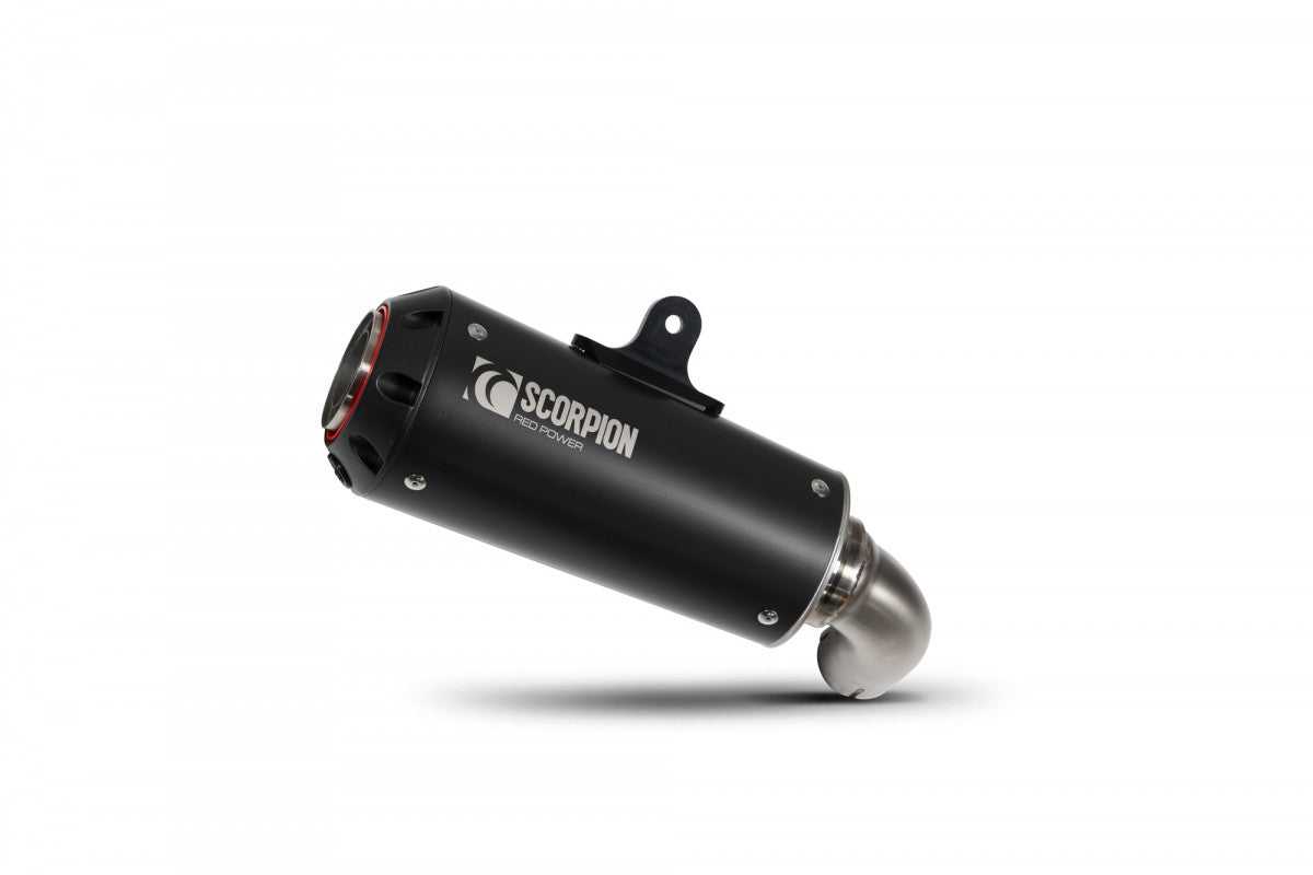 Benelli TNT 125 (2017–2024) Scorpion Exhaust Red Power Slip-On – Ceramic Black