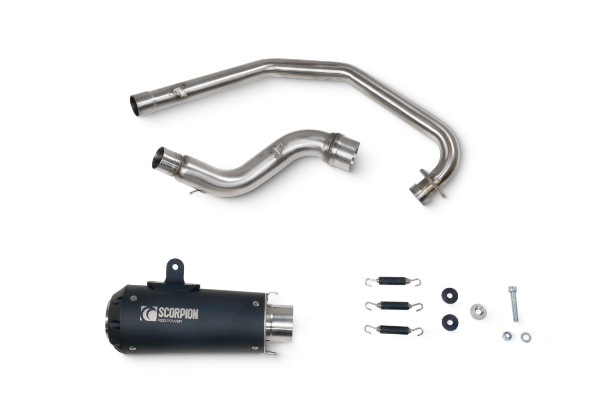 Benelli BN 125 (2021–2024) Scorpion Exhaust Red Power Full System – Ceramic Black