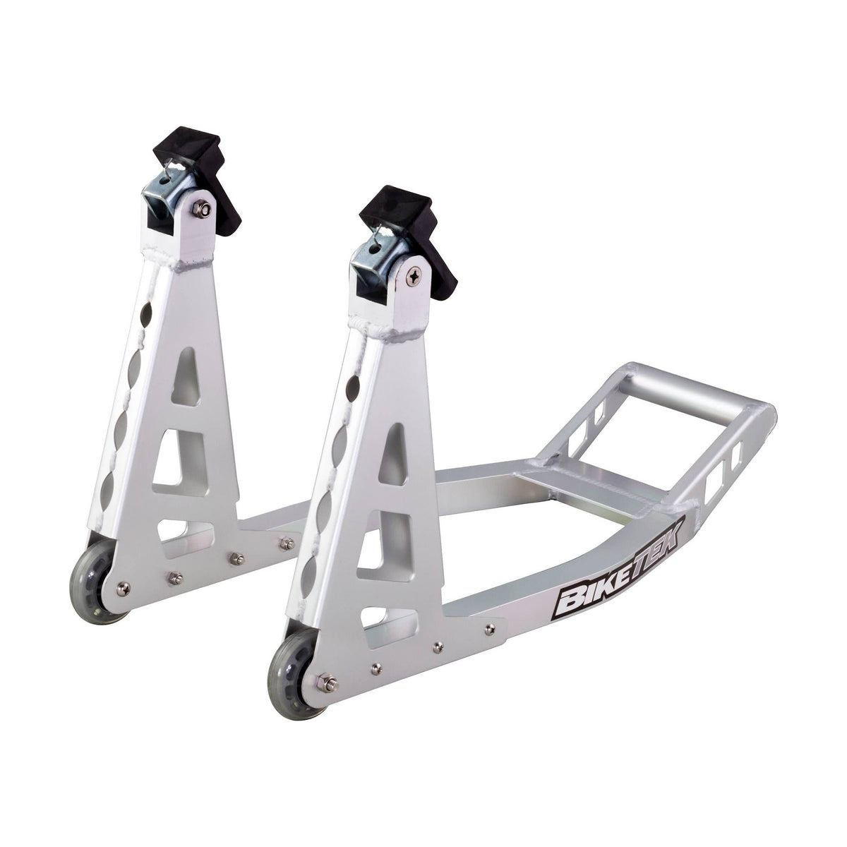 BikeTek Aluminium Box Section Front Paddock Stand Silver