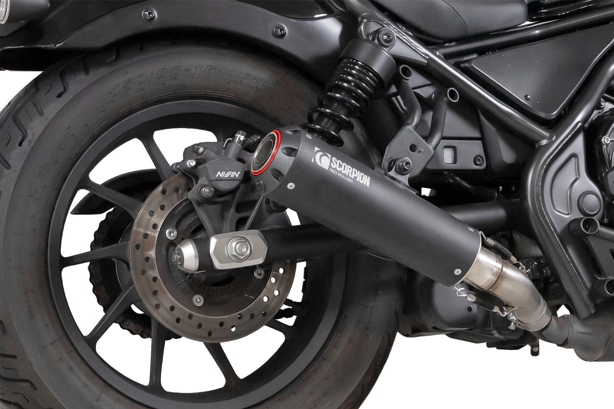 Honda CMX 500 Rebel (2020–2025) Scorpion Exhaust Red Power Slip-on - Black Ceramic