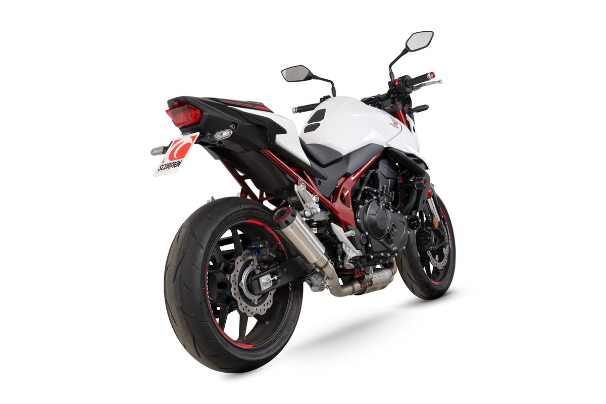 Honda CB 750 Hornet (2023–2025) Scorpion Exhaust Red Power Slip-on - Brushed Stainless