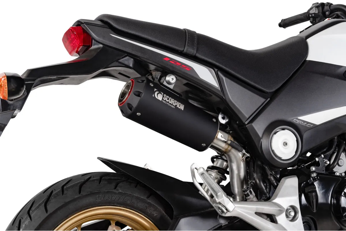 Honda MSX 125 Grom (2013-2015) SCORPION Exhaust Red Power Full System – Black Ceramic