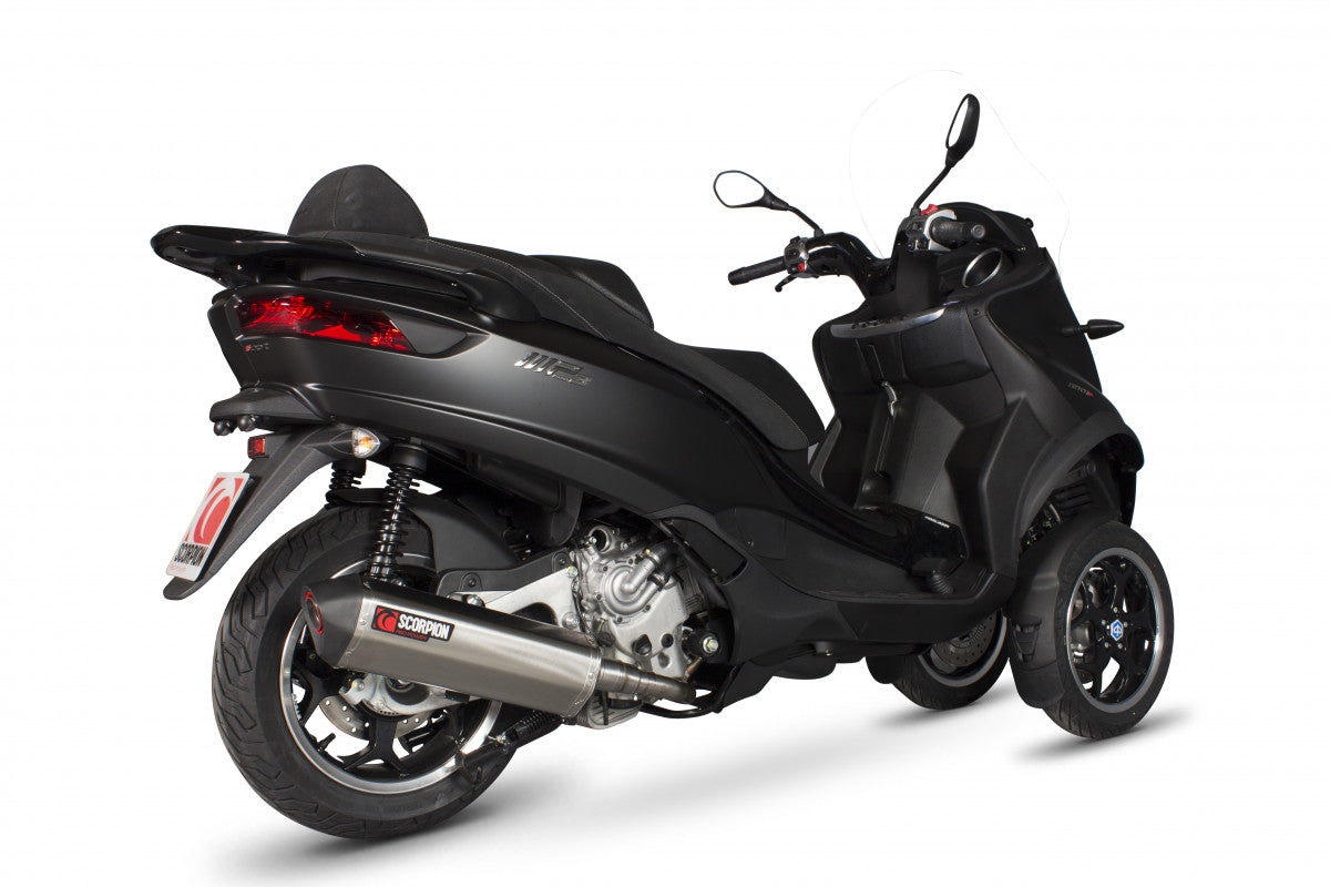 Piaggio MP3 500/500LT (2008 - 2016) SCORPION Performance Exhaust – Brushed Stainless (Copy)